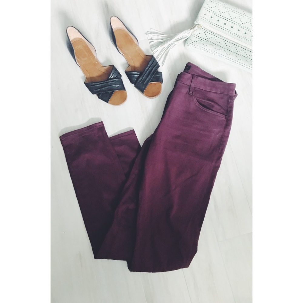 3x1 NYC Channel Seam Skinny Pants in Rum Raisin